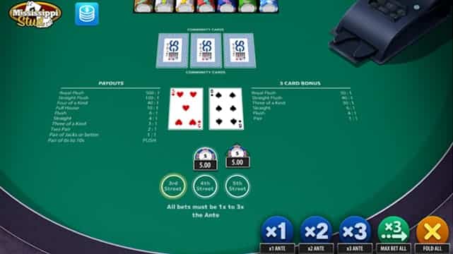 mississippi stud table