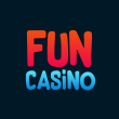 fun casino logo blue background